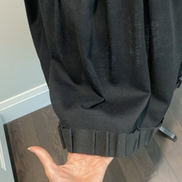 Giovannozzi Black Wool Balloon Dress made in Italy size 12 - Picture 7 of 16